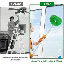 Chổi phủi bụi bằng sợi microfiber, chổi phủi bụi có thể kéo dài, cần nối dài điều chỉnh được (12-31,5 inch), thích hợp để lau trần nhà, quạt, đồ nội thất và sân hiên. Một vật dụng không thể thiếu cho cuộc sống gia đình và công cụ làm sạch sân hiên. - nhiều màu - Xem 9