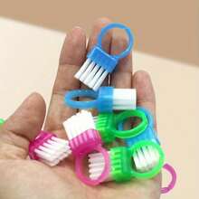 Cepillo de anillo mini práctico de dopamina, cepillo para el polvo, cepillo para los dedos, cepillo para las uñas, herramienta universal, cepillo pequeño - A - Ver 4