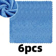 6 paquete de toallas de mano tipo spa - 10x10 pulgadas, toallas faciales altamente absorbentes para gimnasio, cabello, rostro, paquete de toallas pequeñas - Multicolor - Ver 7