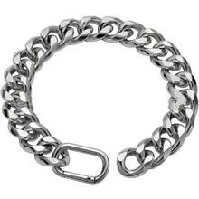 Vòng cổ cho chó bằng thép không gỉ chắc chắn, khóa cài, dây xích mạ vàng kiểu , vòng cổ kim loại cho thú cưng. - Bạc - Xem 5