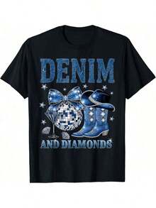 T-Shirt With Flag Pattern And Chevrolet Logo - Black 5 - View 1
