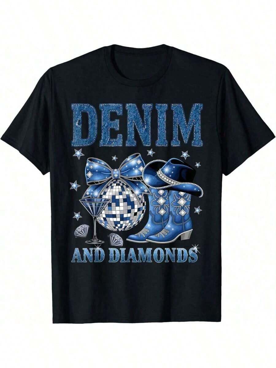 T-Shirt With Flag Pattern And Chevrolet Logo - Black 5 - View 1