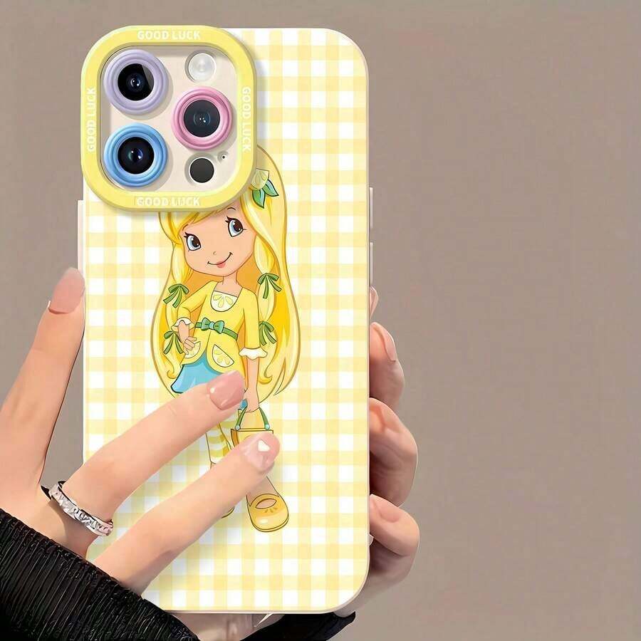 Funda para teléfono con personaje de Lemonade Girl - Compatible con Samsung, 12, 13, 14, 15 Pro, 14 Plus, 15, 16 Pro Max, 17, 17 Pro, 17 Pro Max y 17 Air.Cuenta con material TPU para protección antideslizante y contra caídas; un diseño de funda para teléfono elegante, estético y atractivo.Un regalo perfecto para usted, su familia, sus amigos o su pareja. - Negro - Ver 1