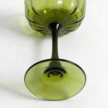 1 Peça Copo de Suco de Vidro com Formato de Pétalas Verde Lótus Vintage Elegante e de Alto Valor, Copo de Bebida, Adequado para Chá de Café da Manhã e Brunch - Multicolorido - Visão 5
