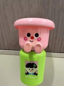 1/2 piezas Soporte de pared para cepillo de dientes, taza de enjuague magnética invertida, soporte de taza de enjuague con diseño de dibujos animados, estante de almacenamiento de cepillo de dientes montado en la pared, organizador de tocador de baño ahorra espacio para pasta de dientes y cepillo de dientes - Multicolor - Ver 10
