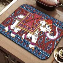 1 miếng lót cốc cà phê, thích hợp cho mặt bàn bếp, quầy cà phê, thảm lau chén, tương thích với máy pha cà phê, ấm pha cà phê, máy pha espresso. - Màu xanh chanh - Xem 15