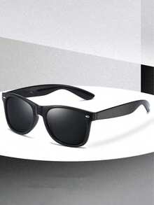 1 chiếc kính thời trang màu đen unisex - màu đen - Xem 5