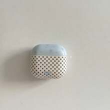 White Base Black Polka Dot Blue Cap Star + Circle Earphone Case Suitable Compatible With Apple Pro3/Pro2/4/3/2, Fashion Women Earphone Case, Minimalist Earphone Case, Apple Earphone Case, Apple Earphone Cover, Men Earphone Case - Blue - View 6