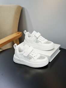 青少年白色运动鞋，休闲校园鞋，学生活动白色鞋，适合所有季节 - 白色 - 查看 8