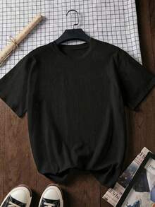 Spring/Summer Women 's White Pattern T-Shirt, SUNDAYS ARE FOR FORMULA F1 Racing Car Pattern Letter Slogan Pattern Printed Women' S T-Shirt, Theme Park Travel Clothing, Very Suitable For Beach Vacation, Summer Grand And Casual Seaside Style, Round Neck Fashionable Short-Sleeved Top - 黑色 - 查看 2