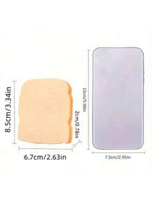 1pc Toast Shaped Squishy Stress Relief Toy, Gag Gift (Toast Style) - Multicolor - View 4