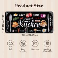 1 tấm thảm trải sàn nhà bếp dày, thảm trải sàn nhà bếp bằng sợi polyester với họa tiết dụng cụ nhà bếp in trên đó, thích hợp cho nhà bếp, phòng khách, hiên nhà, ban công và trang trí nhà cửa, thảm có rãnh mềm mại, thảm lối vào, thảm nhà bếp, thảm phòng tắm, có thể giặt máy, thảm chữ chống bụi, đồ trang trí nhà cửa dịp lễ - Thảm nhung pha lê, thảm phòng khách, thảm phòng ngủ, thảm có thể giặt, thảm lông ngắn, thảm thoải mái, mềm mại dưới chân, thảm trang trí nhà cửa, tạo thêm sự ấm áp, thảm thời trang. - A - Xem 14