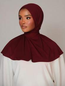 1顶时尚休闲优雅速戴头巾帽，经典简约时尚，采用柔软亲肤透气的针织面料，长帽檐两用头巾帽，适合日常生活、节日、聚会、祈祷等场合。 - 彩色 - 查看 16