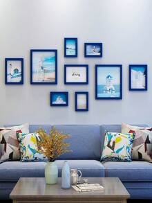 Bộ khung ảnh treo tường, không cần khoan, in ảnh, album ảnh trang trí cầu thang và phòng khách sáng tạo. - nhiều màu - Xem 7