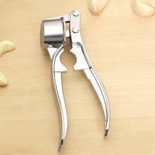 3-In-1 Stainless Steel Manual Garlic Press, Multifunctional Kitchen Garlic Crusher, Garlic Paste Squeezer Tool, Garlic Press, Kitchen Accessory, Functions: Garlic Press + Nutcracker + Bottle Opener, Compact And Durable Garlic And Ginger Grinder - Multicolor - View 7