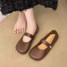 2026 New Flat Slide Sandals For Women, Square Toe Mary Jane Comfortable Slip-On Shoes For Spring & Summer - Brown - View 7