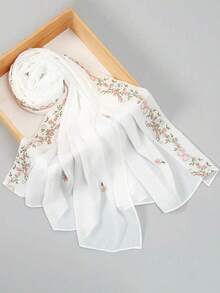 1 chiếc khăn trùm đầu bằng vải chiffon thêu dành cho nữ, mềm mại, thoáng khí, đa năng, khăn choàng hijab chống nắng cho người Hồi giáo, kiểu dáng tối giản, phù hợp để sử dụng hàng ngày, mọi mùa, phụ kiện, khăn tắm biển. - Nhiều màu - Xem 11