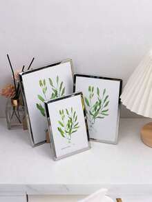 1pc Sturdy Stainless Steel Photo Frame, Suitable For Desktop Display Or Wall Hanging, Fashionable And Durable Frame, Home Decor, Holiday Gift, Available In Gold Or Silver Color - A - View 6
