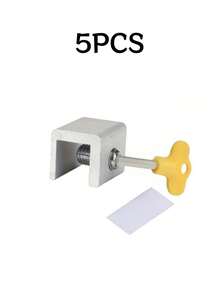 5pcs Aluminum Alloy Sliding Window Locks, Adjustable Safety Window Locks With Keys, Aluminum Alloy Window Stops For Horizontal Sliding Doors And Windows, No Drilling Window Locks, Baby Safety Adjustable Limiter - Multicolor - View 8