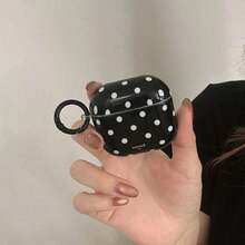 Minimalist Black Polka Earphone Compatible With Pro 3/Pro 2/Pro/ 4/3/2, Fashionable Women Earphone, Minimalist Earphone, Earphone, Earphone Cover - 黑色 - 查看 10