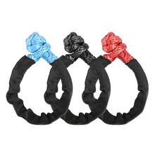 Cuerda Sintética de Alta Resistencia con Grillete Suave de 41000 libras para Offroad 4X4, Correa de Remolque con Funda Protectora para, Camioneta, SUV - ROJO - Ver 6