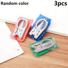 Set de 3 piezas de tijeras plegables mini, esencial para viajes, con llavero - Colores mezclados - Ver 7