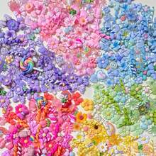 100/20 piezas Decoraciones de resina lindas y variadas, set de suministros de manualidades de resina surtidos - Adecuado para scrapbooking, verano, escuela y otras ocasiones - Multicolor - Ver 3