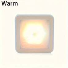 1/2 pièces Applique murale LED avec détecteur de mouvement et capteur PIR intelligent, éclairage d'escalier, lampe murale de décoration intérieure blanc/chaud, veilleuse sans fil à piles, 6 ampoules LED, adhésif double face portable, convient pour armoire, couloir, placard, cuisine, chevet, salon, chambre, salle de bain, bureau, jardin, camping, piscine, balcon - Applique murale à détecteur - Voir 16