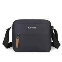 Bolso de hombro minimalista para hombres, bolso de hombro de moda, gran capacidad, maletín de negocios - Azul - Ver 3