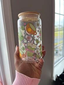 冰抹茶咖啡玻璃吸管杯，罐形玻璃吸管杯，家用抹茶吸管杯，抹茶吸管杯饮具 - 彩色 - 查看 8