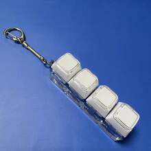 Chaveiro antiestresse com várias teclas - Simulador de teclado portátil para ansiedade e concentração, gadget silencioso para mesa de escritório, presente para alívio do estresse para adultos. - Multicolorido - Ver 3