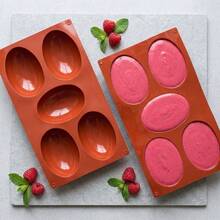 1pc Easter Egg Silicone Mold, 5 Cavity Egg Shaped Chocolate, Cake, Muffin, Mousse Baking Tool - View 8