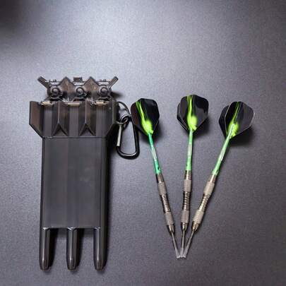 Easytoday 3pcs Darts Set, Each Dart Weighs Approx. 20g, Carved Darts With Darts Storage Box, Suitable For Competition And Training Use