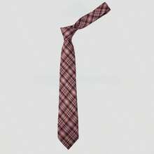 男士时尚密格纹领带，适合搭配西装外套 - 粉色 - 查看 2