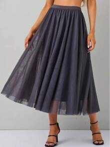1pc Satin Maxi Dress, Suitable For Ball, Halloween, Cosplay And Party, Available In White, Pink, Burgundy, Light Pink And Bright Pink - Multicolor - View 4