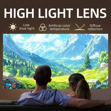 New 5G Smart Projector, 1080P Full HD Home Theater Projector, 180° Rotation, No Screen Needed, Suitable For Bedroom, Computer, Phone, Outdoor, Camping, Living Room, Dorm, Student, 4K, Gift For Valentine's Day, Christmas, Father's Day, Mother's Day - 英規插(220-240V) - 查看 11