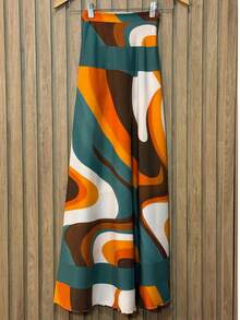 Premium Beach Cover-Up Set: Bodysuit, Swimsuit, And Pareo - Lume Print - View 2