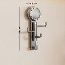 1pc Rotating Hook, Vacuum Suction Cup Hanger, For Dorm, Bedroom, Behind Door, Kitchen, Bathroom, Towel, Umbrella, Key Hook - Multicolor - View 13