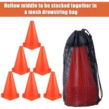 Inch Cones Sports, 24 Pack Orange Soccer Cones Agility Field Marker Plastic Traffic Training Cones Basketball Skating Drills Practice - Indoor And Outdoor Festive Events Obstacle Course - Orange, 7 Inch - Set Of 24 - View 7