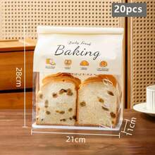 小号/中号/大号可重复使用牛皮纸烘焙面包袋，带透明窗口 - 可密封塑料面包袋，适用于自制酸面包、贝果、糕点 - 透明窗口包装，铁扣封口设计，内容物清晰可见，耐用材质，食品零售包装 - 彩色 - 查看 17
