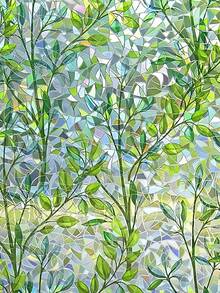Privacy Window Film - Static Cling Glass Frosted Film, Self-Adhesive/Glueless Privacy Window Sticker. Semi-Transparent - Elegant Tulip Pattern Design, Multiple Sizes Available, Suitable For Door And Window Decoration And Privacy Protection, Applicable For Office And Bathroom. - Multicolor - View 14