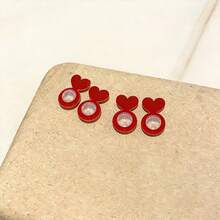 32个/盒 白色心形硅胶耳塞，低过敏性，可调节，适合防止耳垂损伤，可DIY耳环后塞和重型耳环，4个/袋可选 - 愛心耳堵 - 查看 7