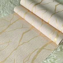 1 Roll Non-Adhesive Cracked Pattern Wallpaper, Simple Personalized Pastoral Style For Study, Living Room, Student Dorm Wall Repair - 9701 - View 2