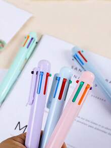 6pcs/12pcs Macaron Color Retractable Ballpoint Pens, 6 Colors In 1 Pen, 0.7mm Refill, Suitable For Schoolwork, Grading, Editing, Back To School Season - A - View 7