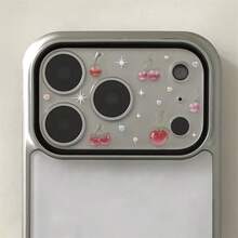 超萌樱桃贴纸镜头保护膜，这款透明相机保护膜兼容苹果 17 Pro Max/17 Pro - 櫻桃鏡頭片+貼紙 - 查看 1