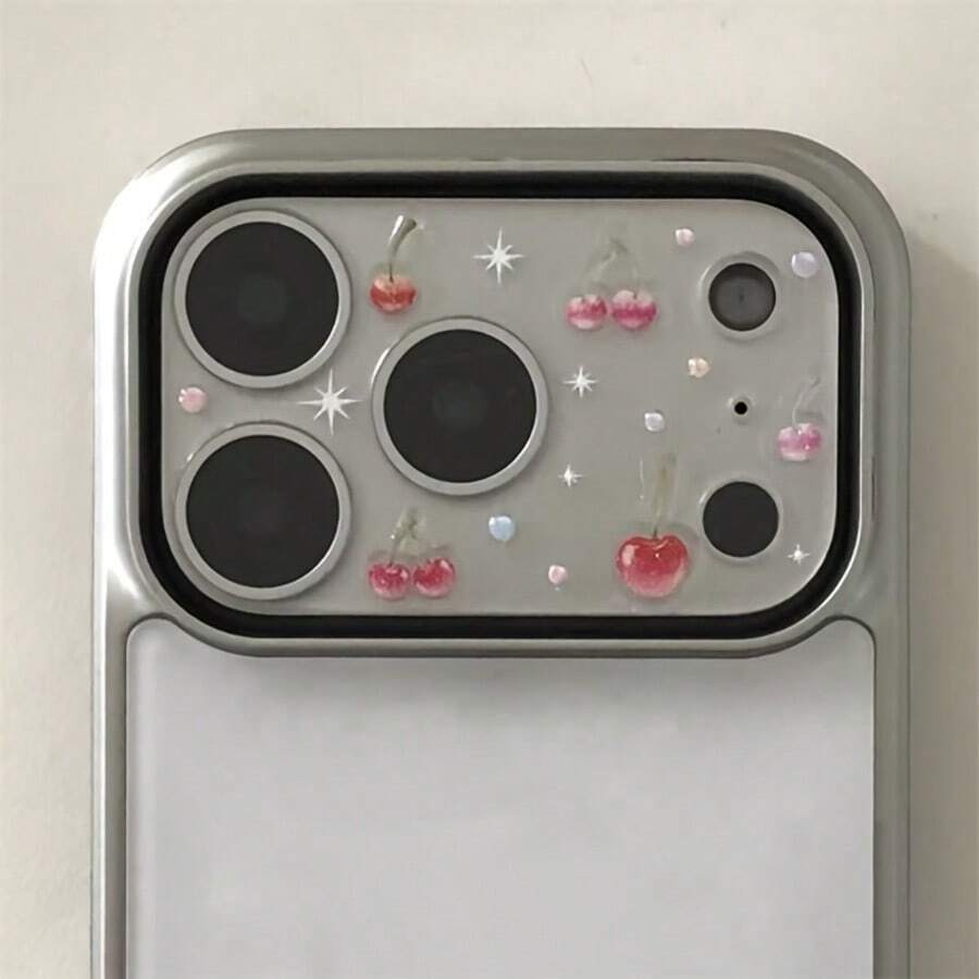 超萌樱桃贴纸镜头保护膜，这款透明相机保护膜兼容苹果 17 Pro Max/17 Pro - 櫻桃鏡頭片+貼紙 - 查看 1