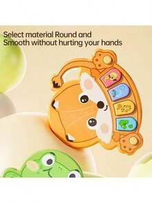 Cute Animal Shaped Baby Piano Toy, Electronic Keyboard With Colorful Keys And Animal Patterns - Interactive Music Learning Toy For Infants 6 Months+, Promotes Motor Skills And Cognitive Development, Fun And Design - Multicolor - View 11
