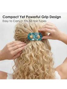 Women's 2D Magnetic Flat Hair Clips - Strong Non-Slip, No Trace Or Residue, Suitable For Home And Travel, Convenient Styling - A - View 7