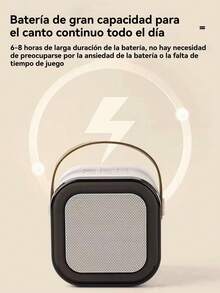 1 Set Sistema de micrófono inalámbrico y altavoz, adecuado para karaoke, interacción en el hogar, fiestas de audio, uso al aire libre, karaoke portátil mini, altavoz externo multifuncional con ranura para tarjeta, eliminación de voz con un solo botón, efecto de luz de respiración - Multicolor - Ver 6