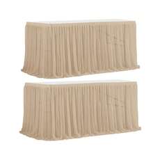 1pc Polyester Ruffled Table Skirt, Suitable For 48/72/96/108/168 Inch Rectangular Tables, Wrinkle-Resistant And Easy To Clean, Ruffle Hem Design, Ideal For Birthday, Party, Wedding, Bridal Shower, Celebration Decor - Multicolor - View 54